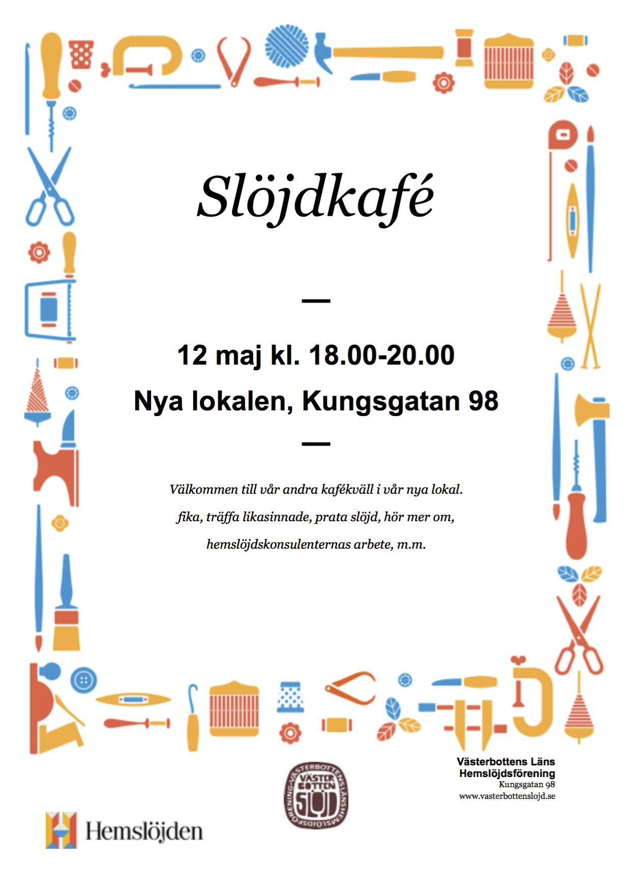 Dags för slöjdkafé igen!