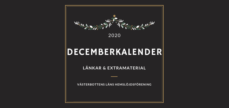 Decemberkalender – länkar & extramaterial