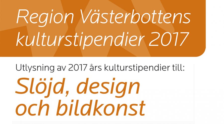 Region Västerbottens kulturstipendier 2017